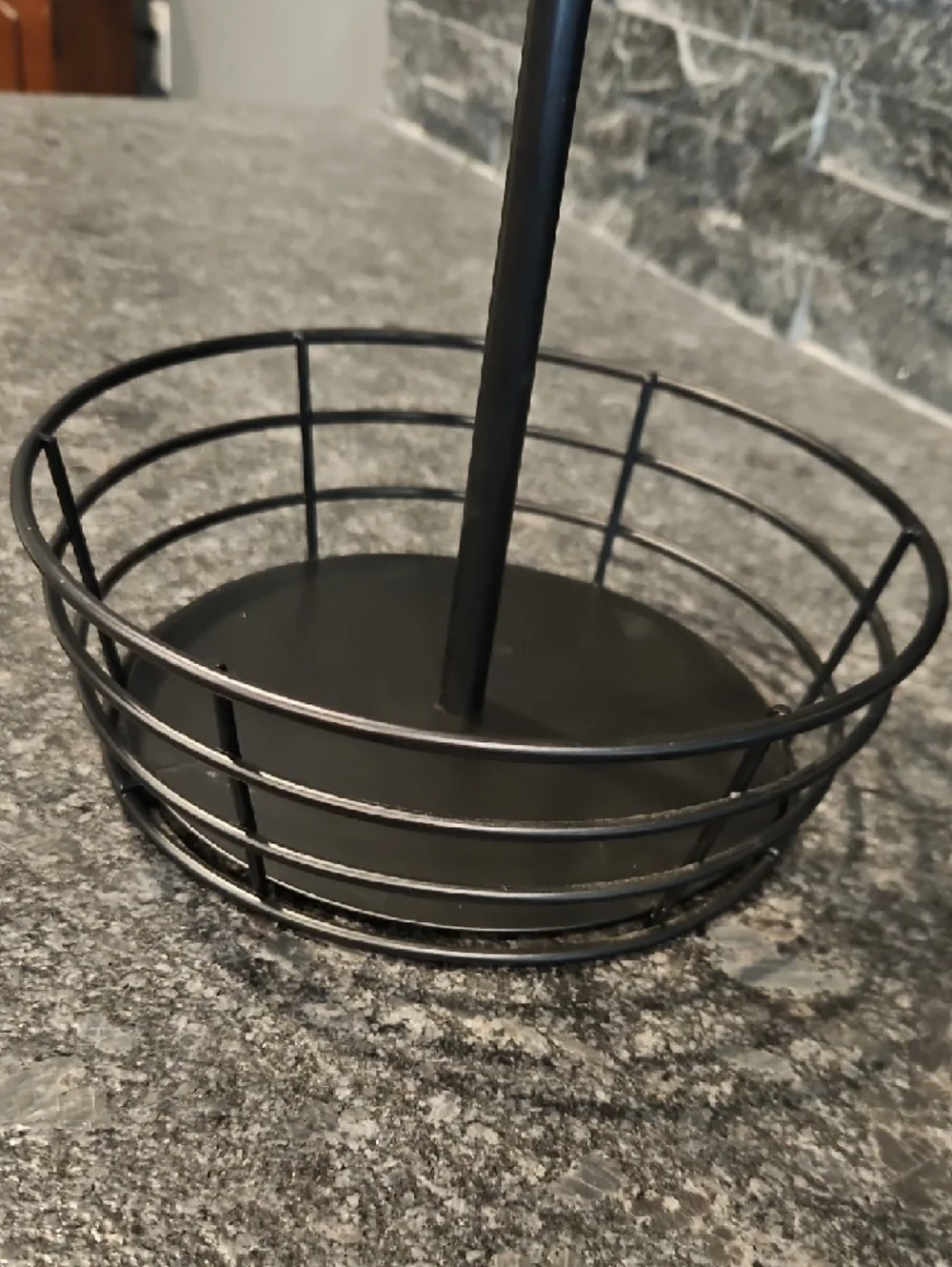Black Metal Mug Tree Coffee Bar Organizer with Storage Basket